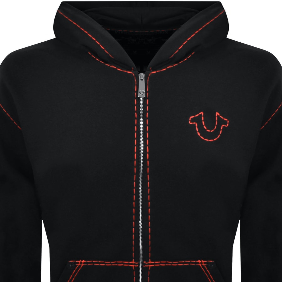 True Religion Full Zip Hoodie Black | Mainline Menswear
